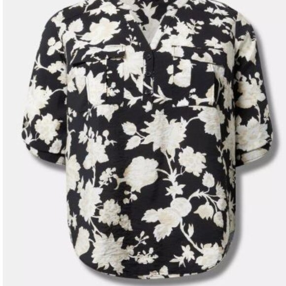 NWT Torrid Harper 3/4 Sleeve Blouse 1X/14-16 - Picture 2 of 13